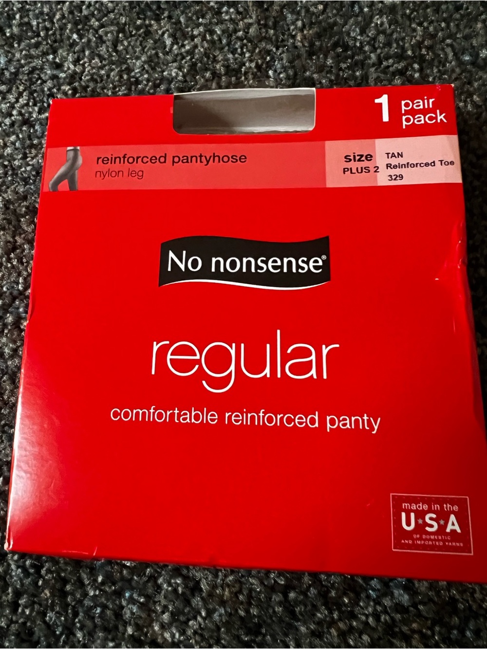 Tan Reinforced Pantyhose - Regular
